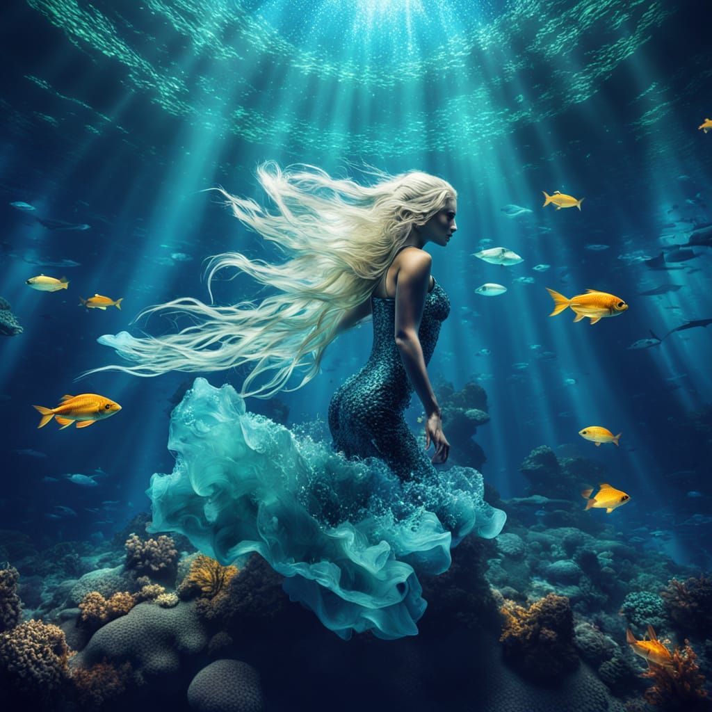 Enchanted Underwater Cityscape in Vibrant Colors