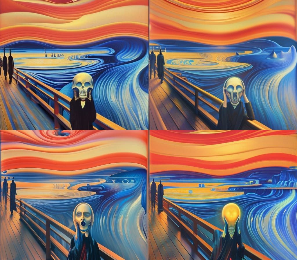 Detailed Digital Art: Reimagining Munch's The Scream