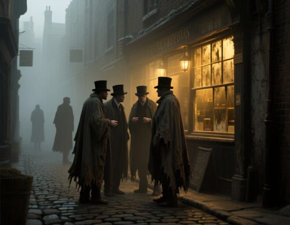 Victorian London Conspiracy in Foggy Back Alley