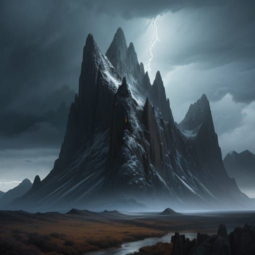 Epic Mountain Vista in Dramatic Volumetric Lighting