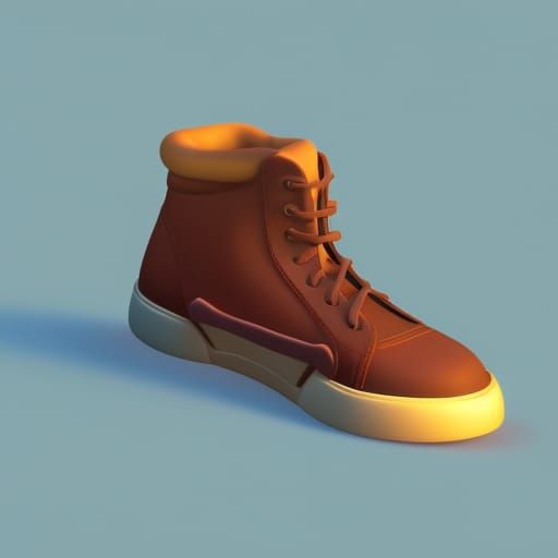 Animal Character Wearing Shoes in Pixar Style