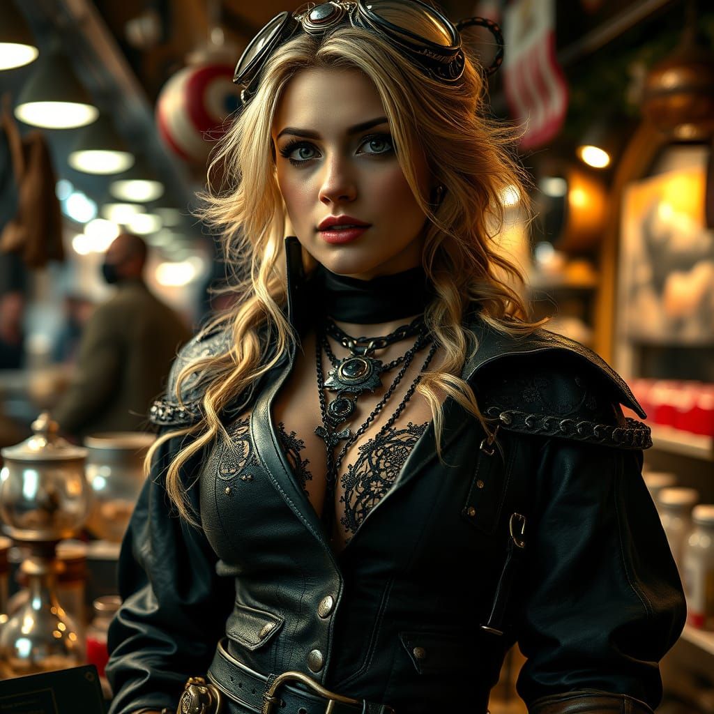 Steampunk Market Vixen Showcases Wares