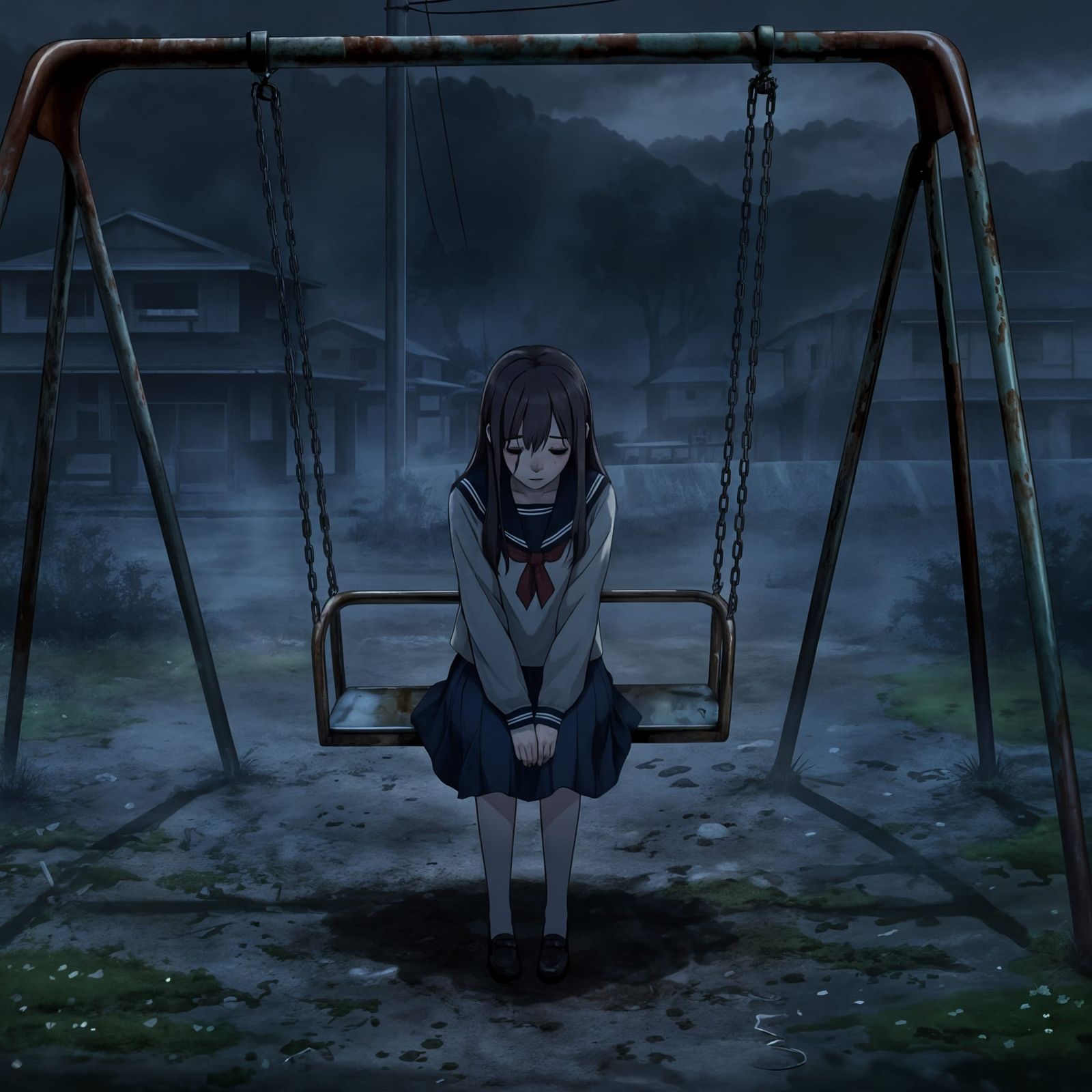 A Lonely Woman's Despair in a Forgotten Japanese Playground