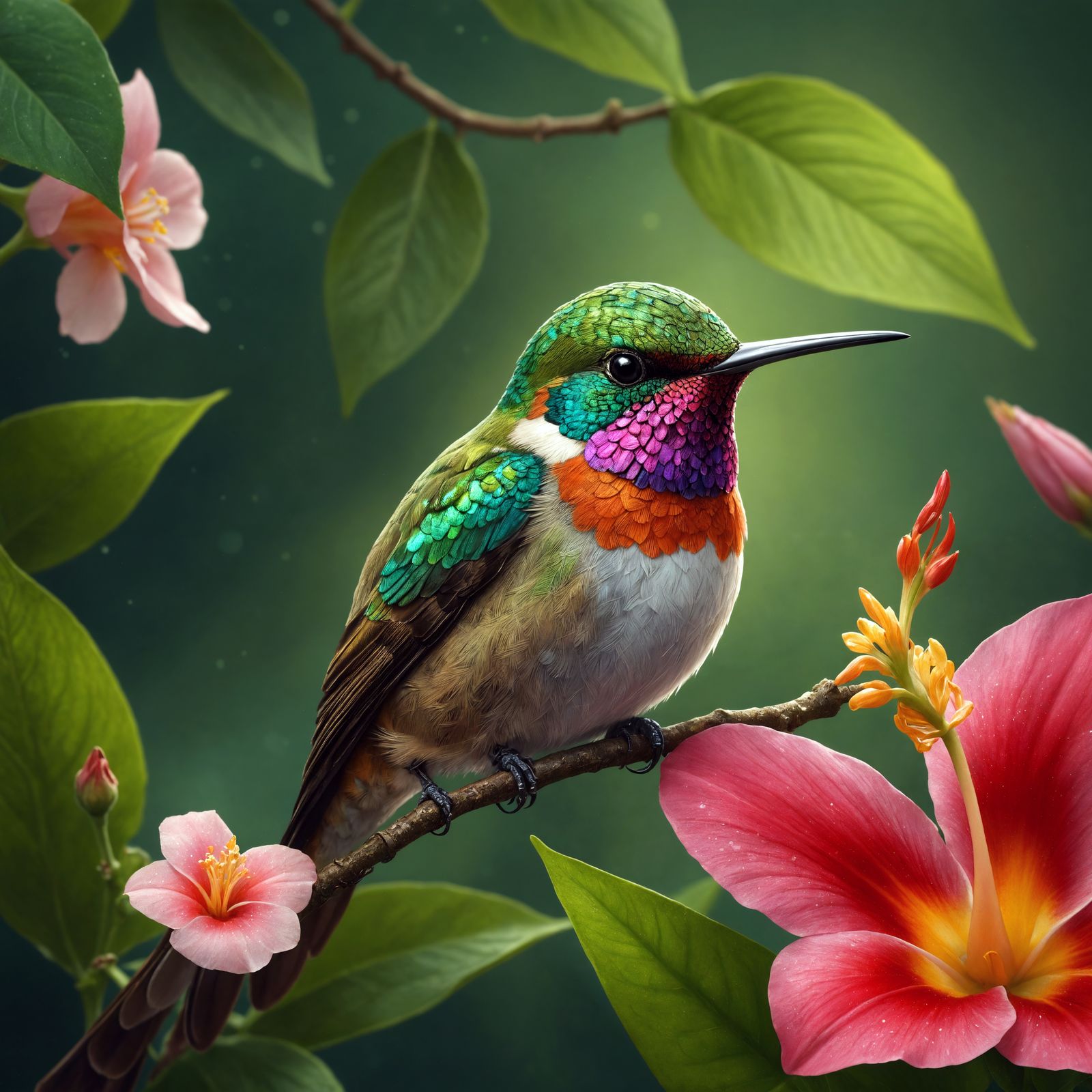 Vibrant Colibrí in Enchanting Nature