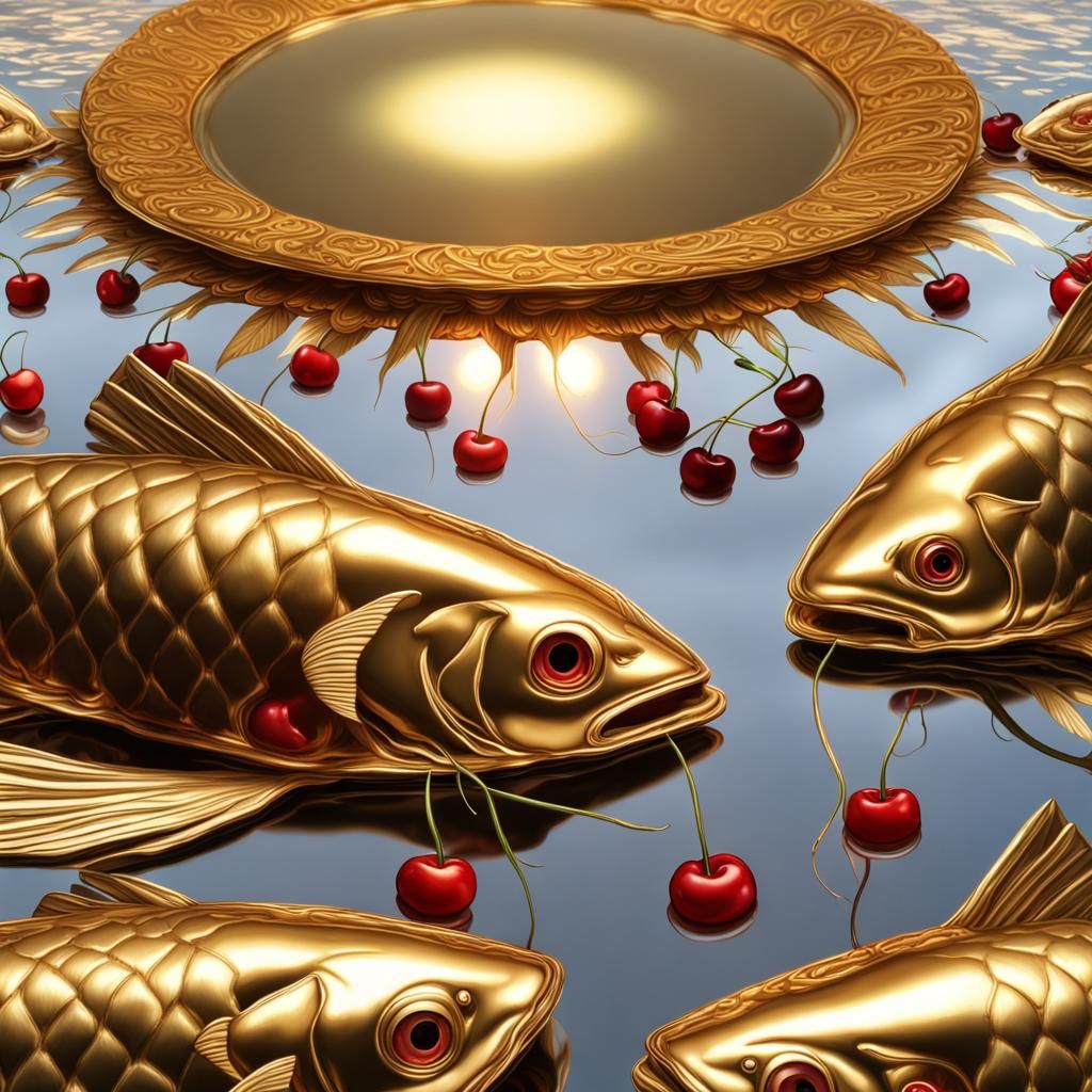 fish and cherry
