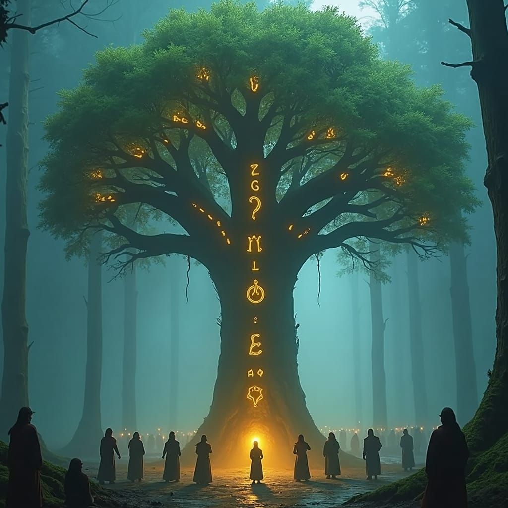 Mystical Runed Tree Teaches Druids Magic