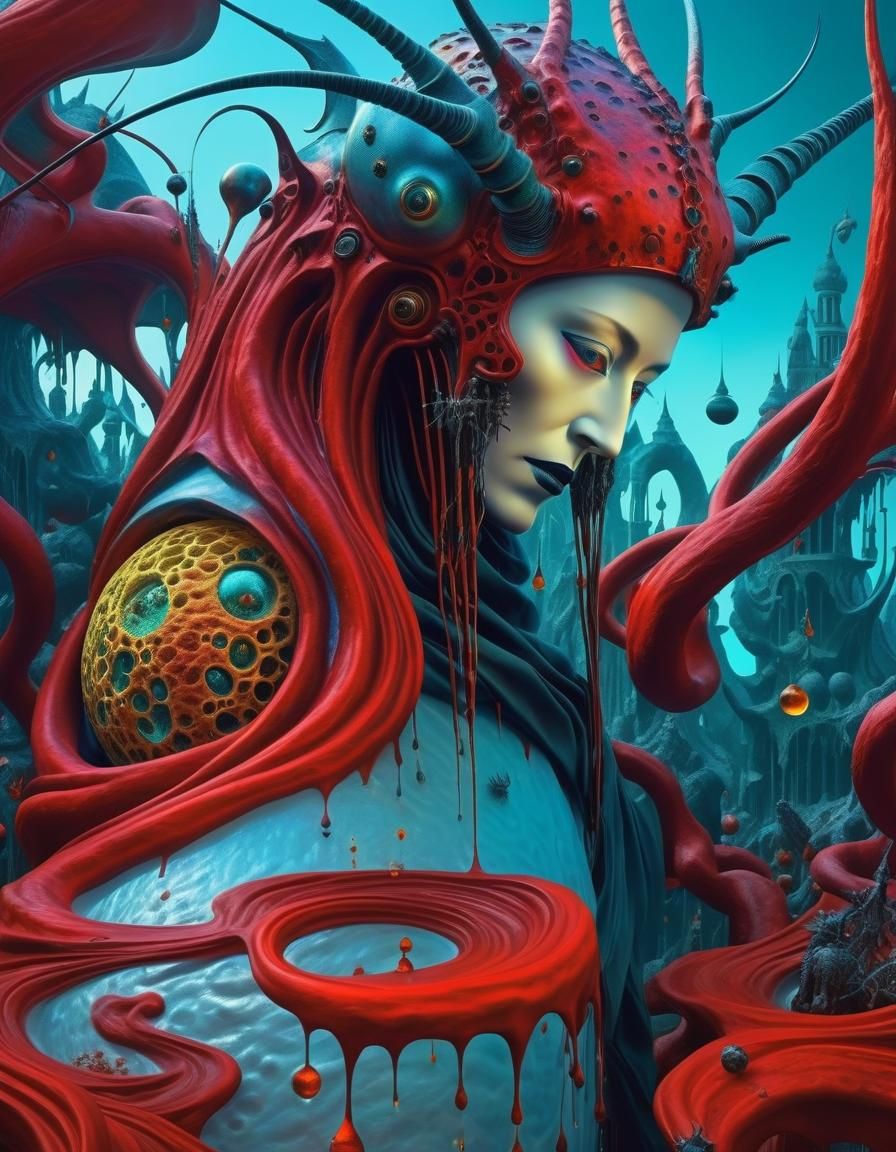 Dark Fantasy Figure in Detailed Digital Painting