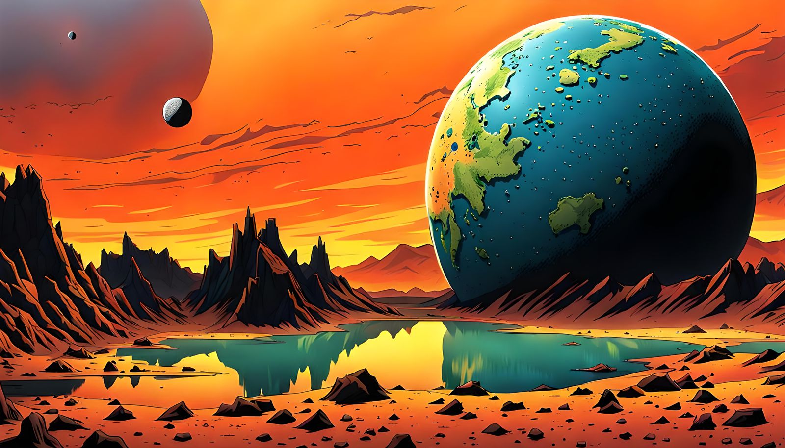 AI Generated Image of a Planet Surface