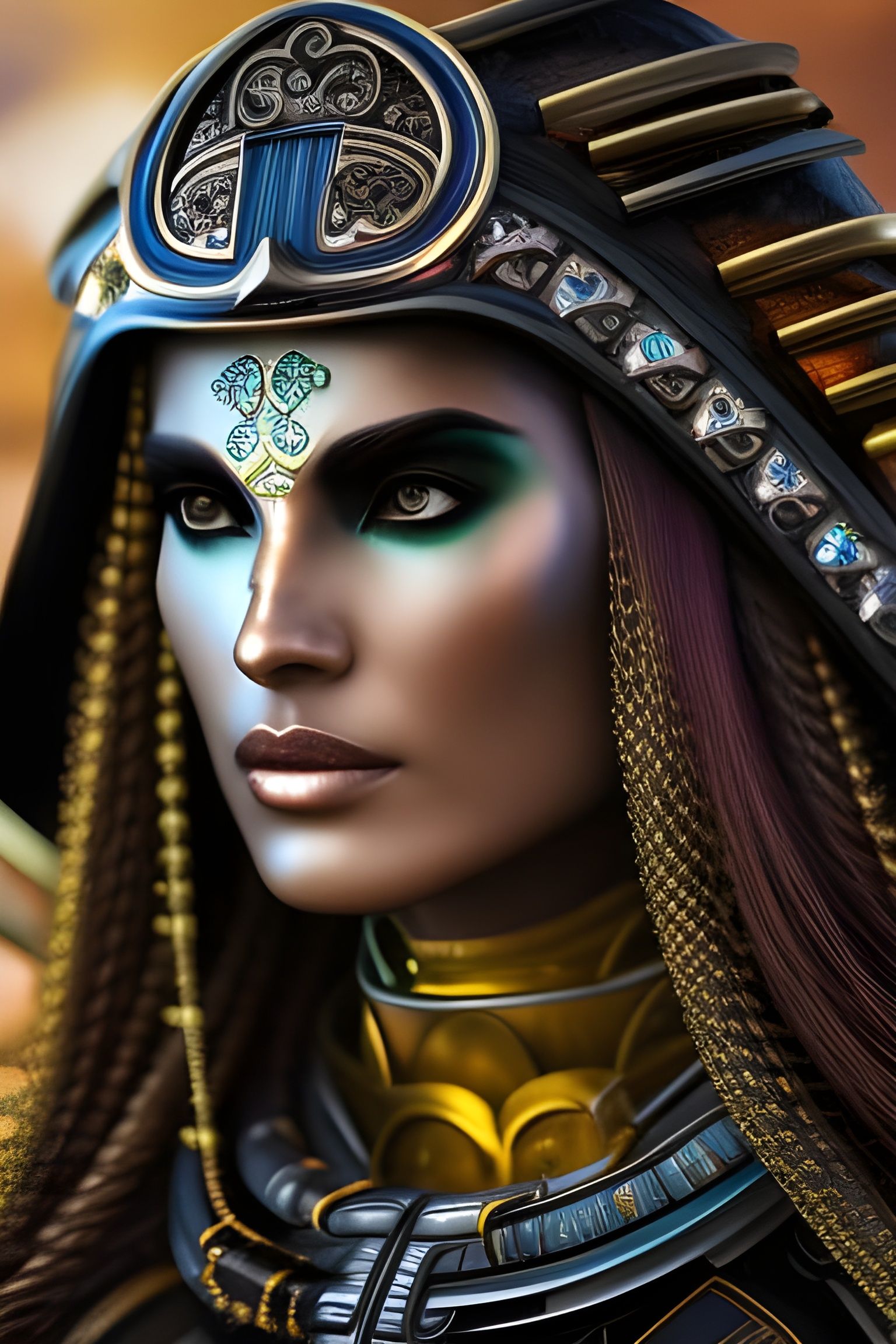 Aztec Astronaut Pencil Sketch in Fire Magic