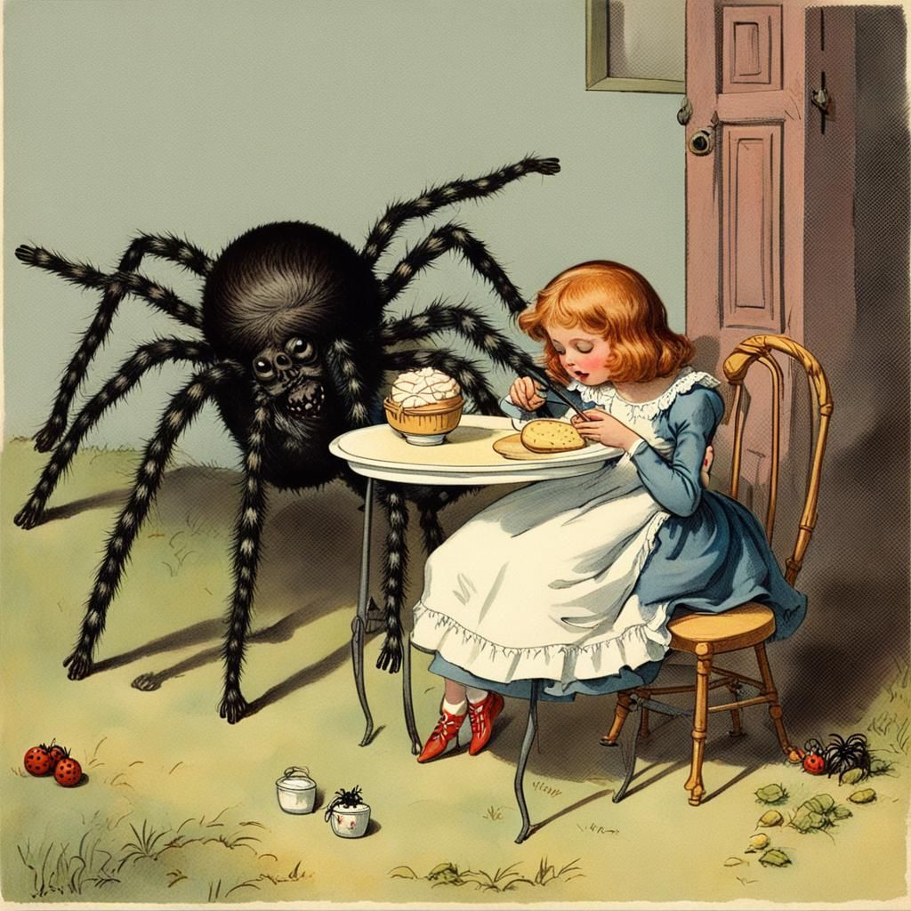 Little Miss Muffet and the Spider