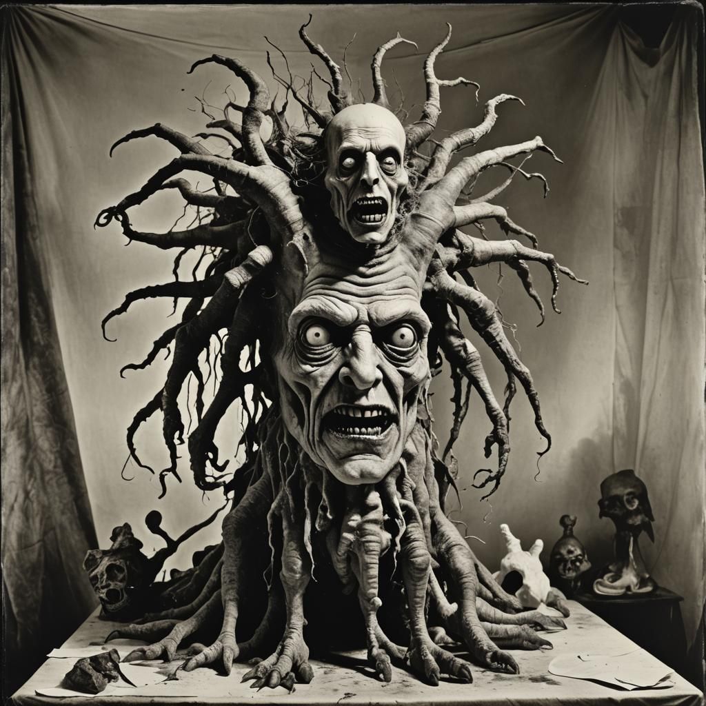 Surreal Monster in Witkin Style Composite Photograph