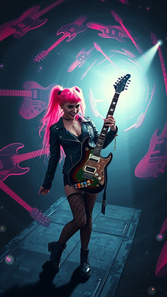 Mesmerizing Punk Fairy Girl in Elastic Reality