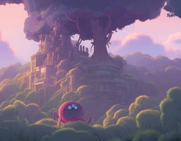 spider town Studio Ghibli, Anime Key Visual, Deep Color, Int...