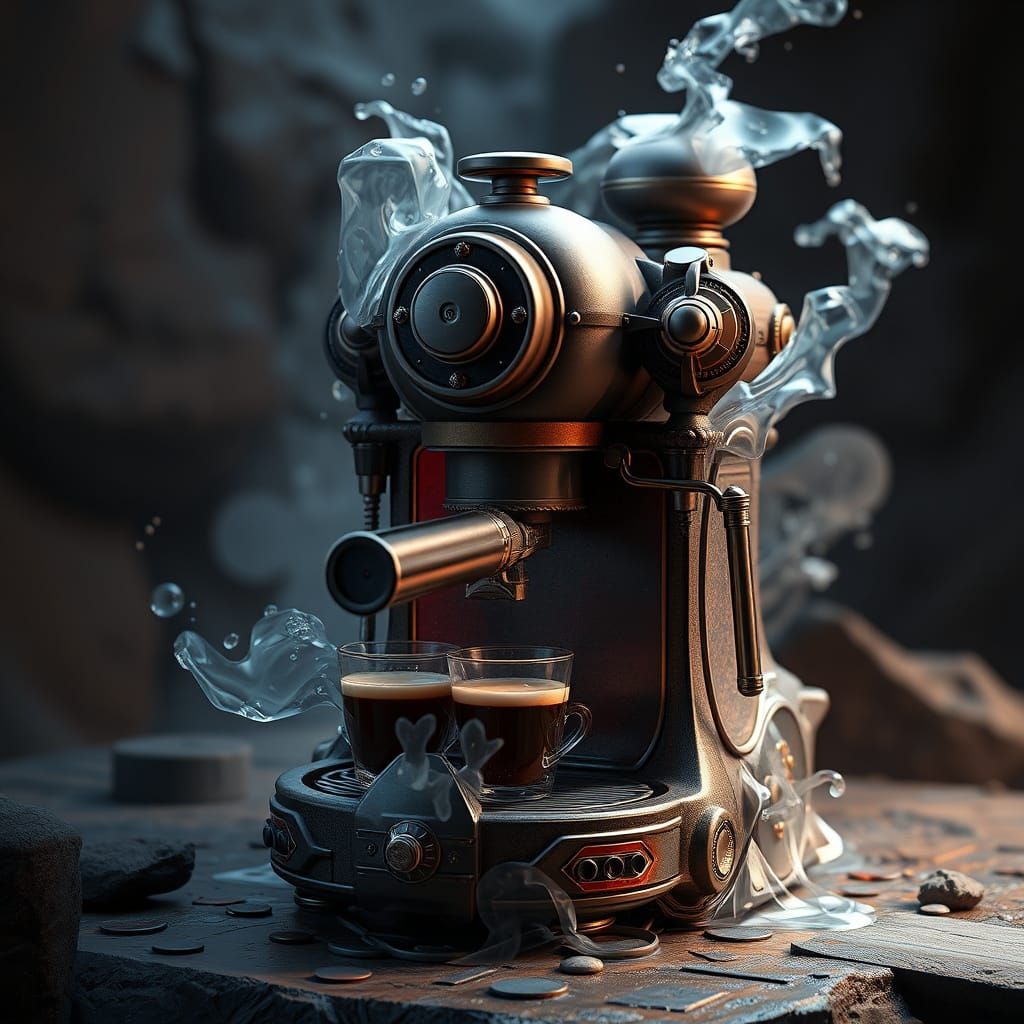 Vintage Fantasy Espresso Machine Revealed in Splendid Detail