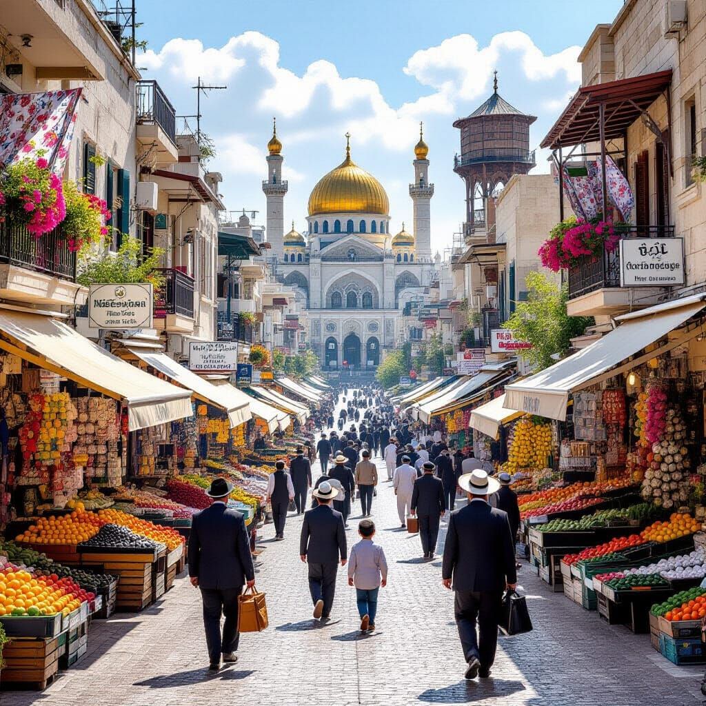 Vibrant Bnei Brak Israel Panoramic Scene
