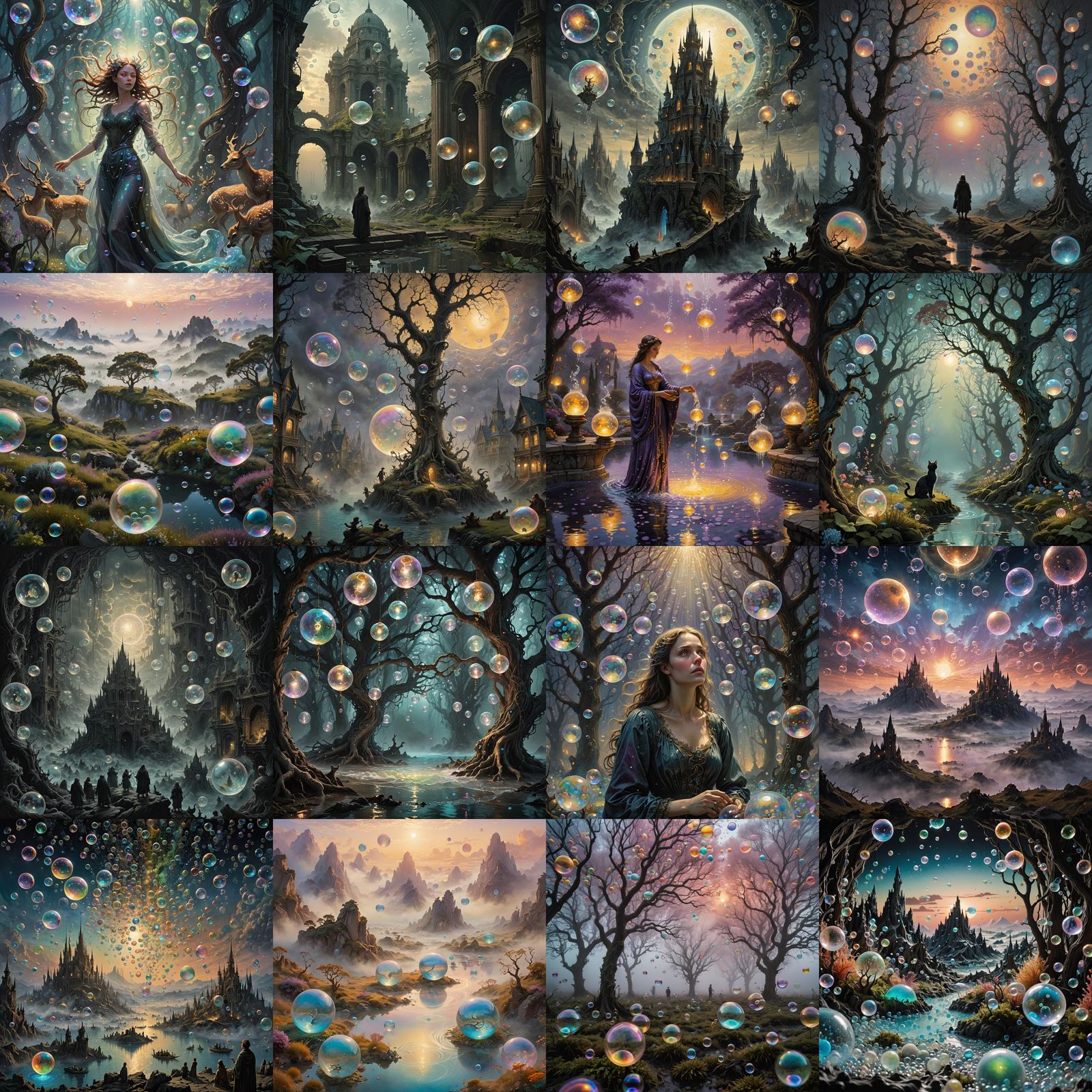 Bubbles of Bizarre Vistas: Anime Fantasy Art