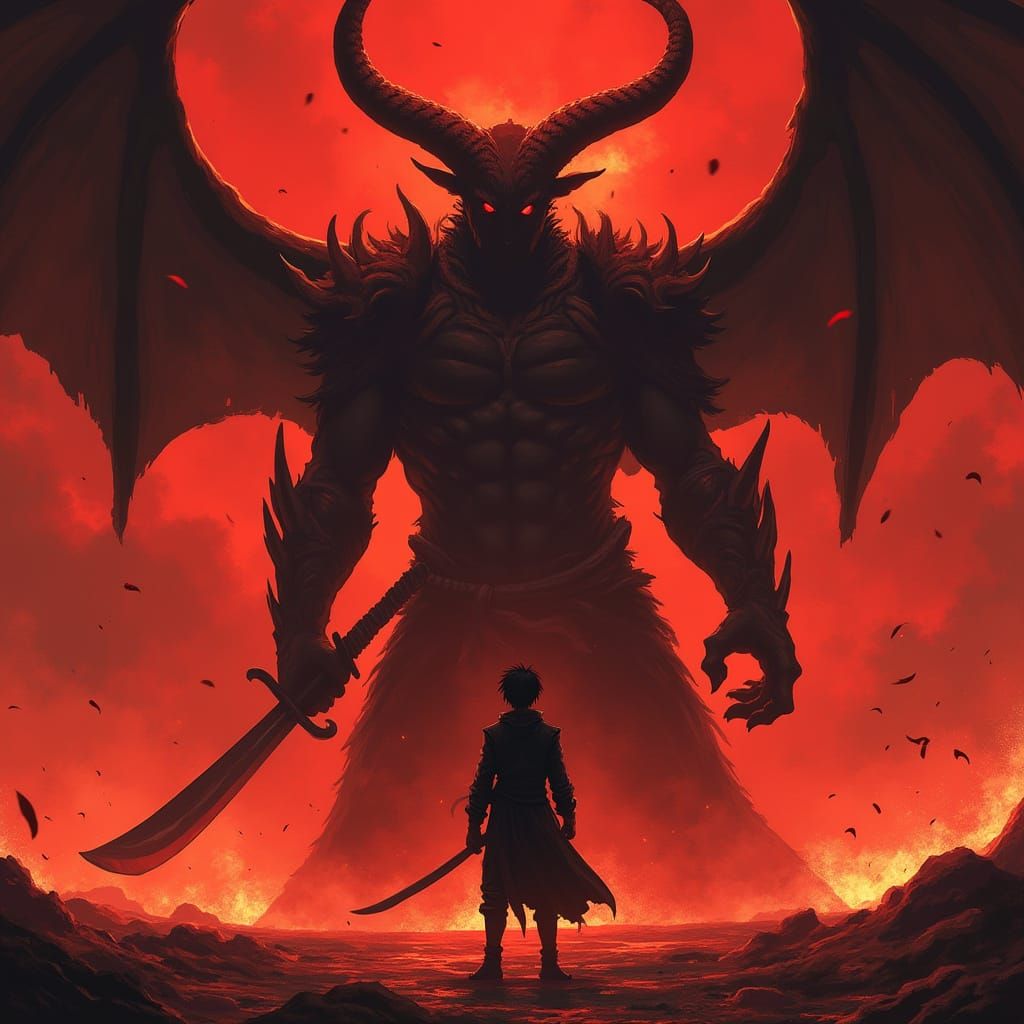 Anime-Style Demon Girl Confronts Demon Lord Father