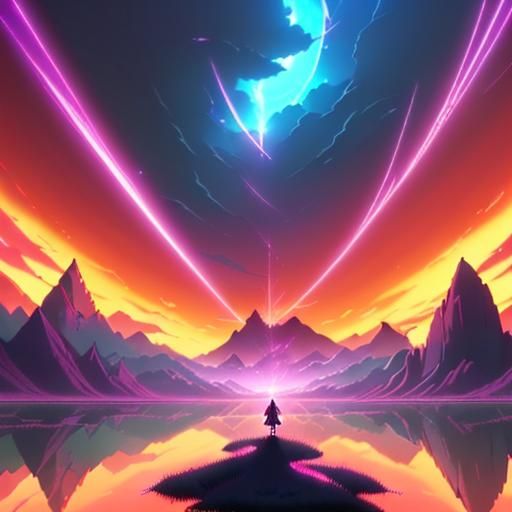 Lush Fantasy Landscape in Anime Style