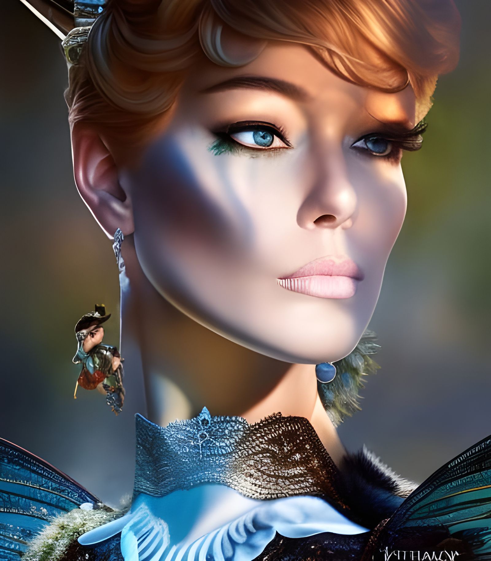 Tinkerbell and Peter Pan in Rococo Style