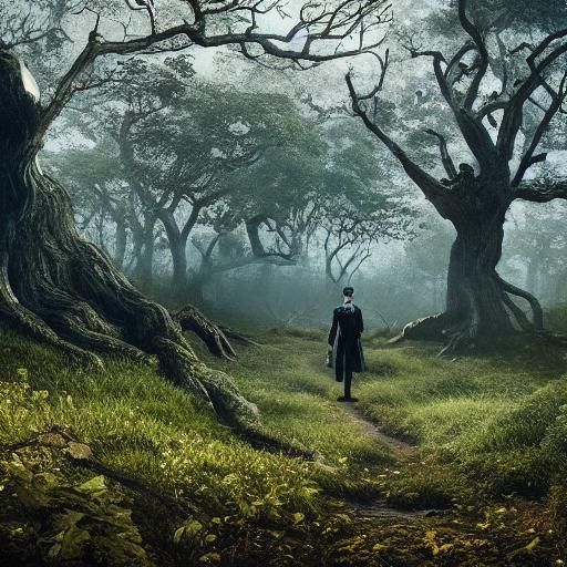 Fae Gentleman Paints Spring: A Digital Matte Painting