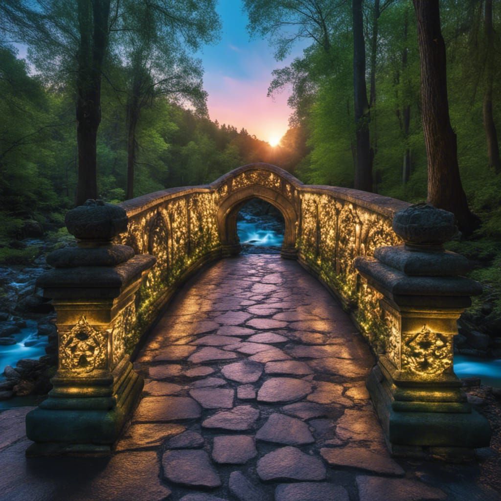 Beautiful Ornate Stone Bridge.