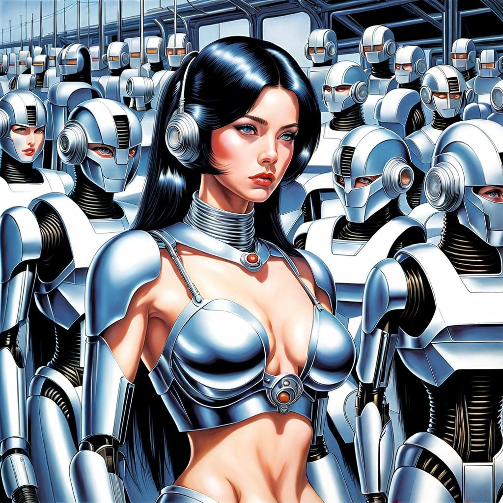 Cyber Woman on Sci-Fi Magazine Cover