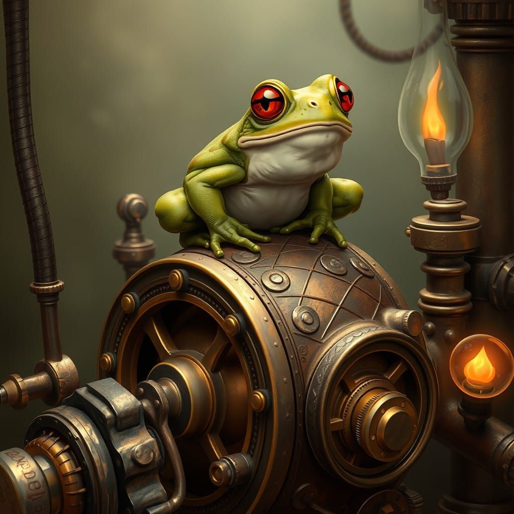Steam Age Toad in Whimsical Realism