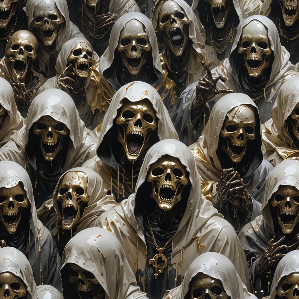 Eerie Ghostface Figure in Digital Painting