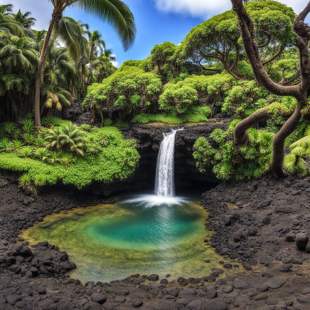 Big Island Hawaii Oasis Generated by AI