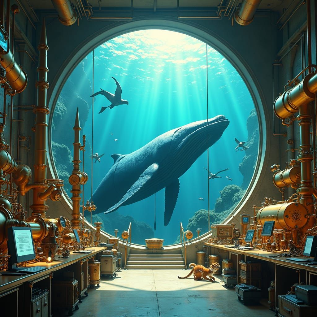 Futuristic Laboratory with Ocean View