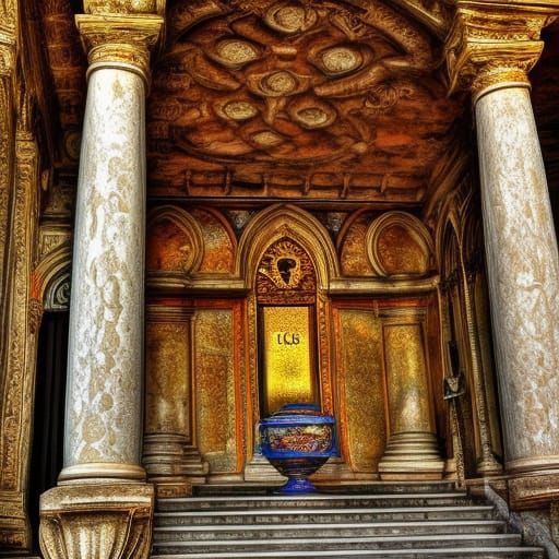 Justinian the Great Portrait in Hyperrealistic Style