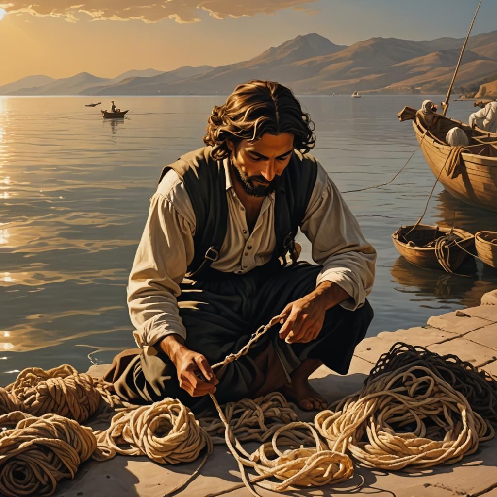 Jesus Calls a Fisherman on the Sea of Galilee
