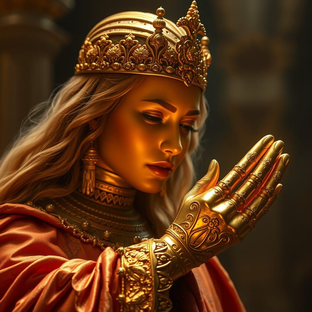 Midas' Daughter: A Gilded Tragedy in Hyperrealism