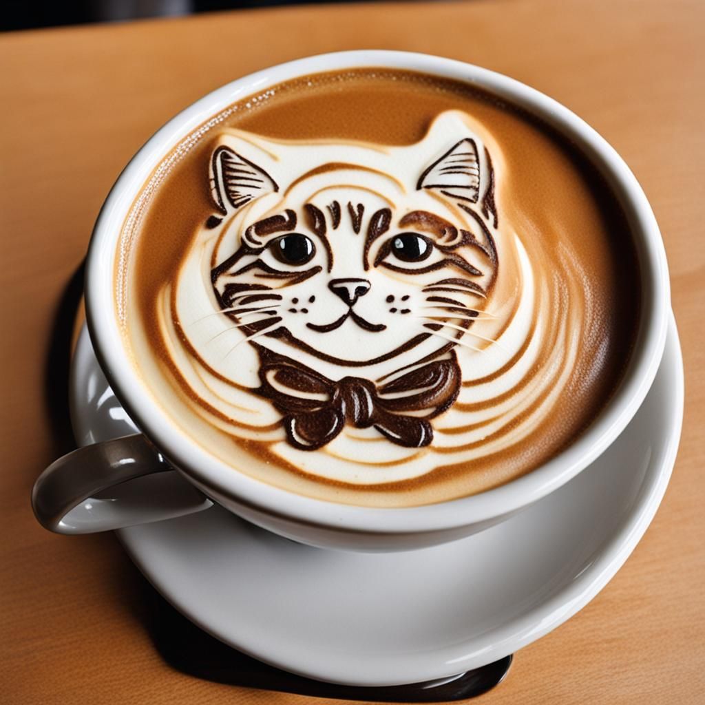 Latte Art Cat: A Whimsical Coffee Creation