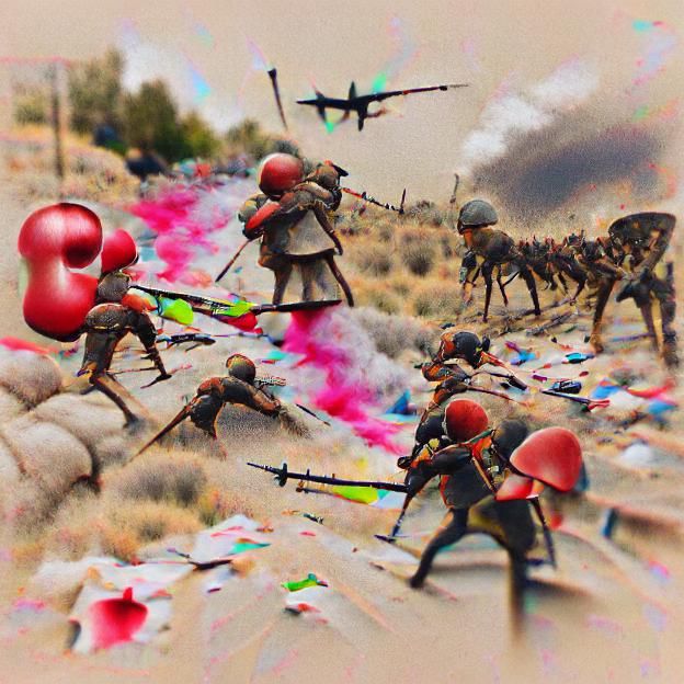 Abstract AI Interpretation of War