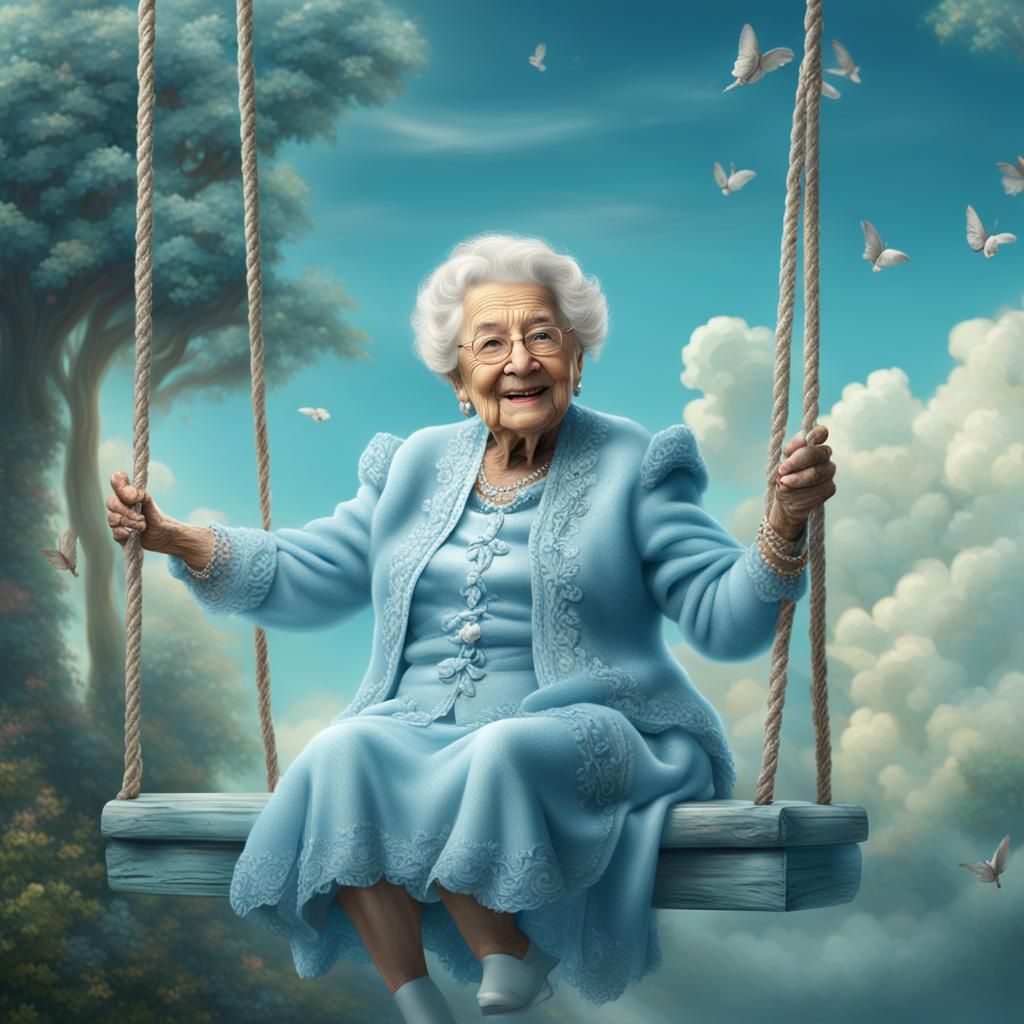 Voluptuous Dame on a Swing: Digital Matte Painting