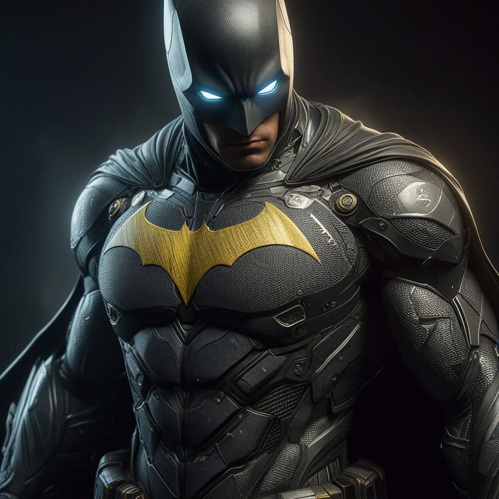 Batman in Advanced Carbon Fiber Armor with Yellow Emblem