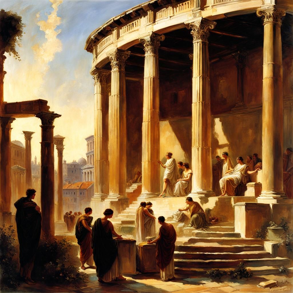 Forum Romanum Scene in Neovictorian Style