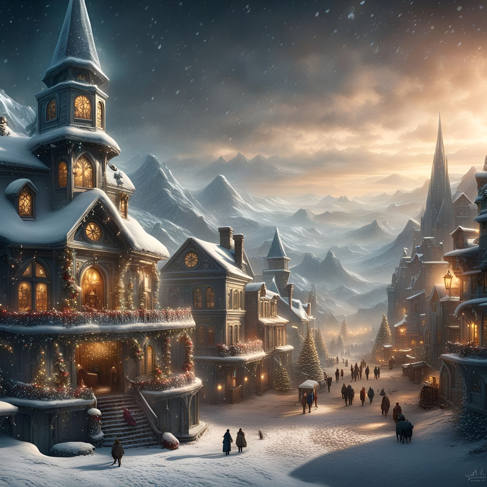 Sci-Fi Christmas World: Digital Matte Painting