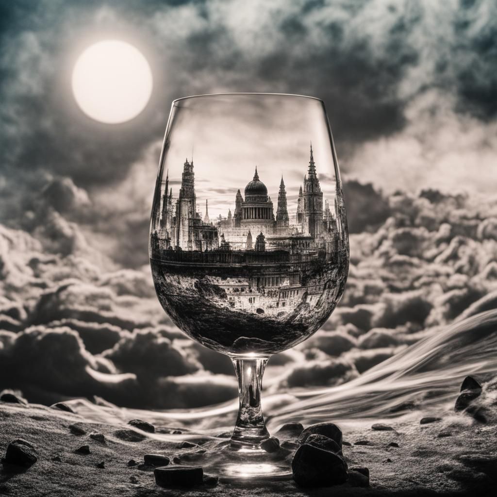 Golgothan Civilization: Ink Art in Infrared