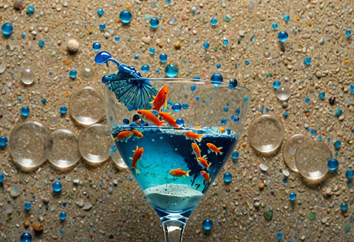 Ocean Martini: A Maximalist Digital Painting