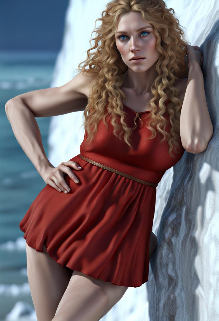 Viking Woman Portrait with Volumetric Lighting