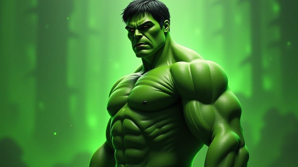 Incredible Hulk in Vibrant Green Tones