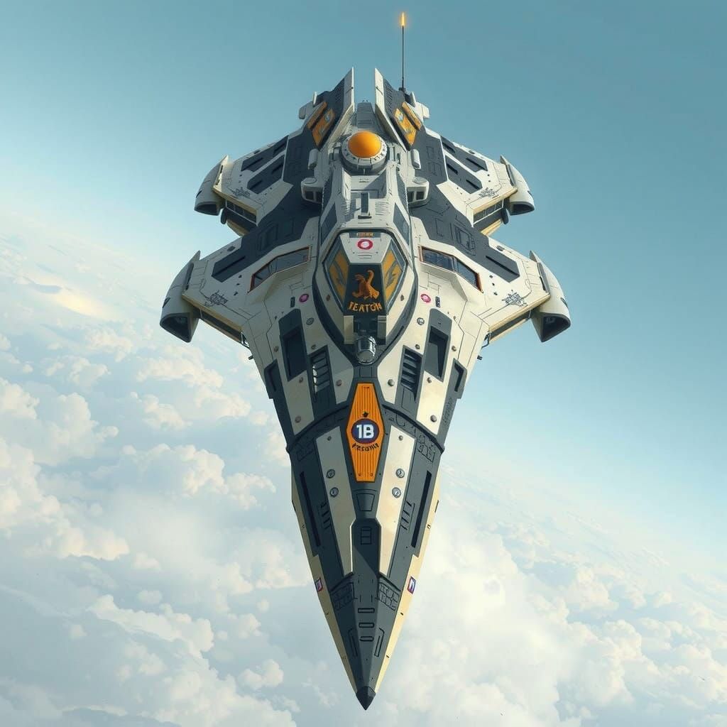 Ancient Futuristic Dystopian Cyberpunk 2077 Spaceship Design