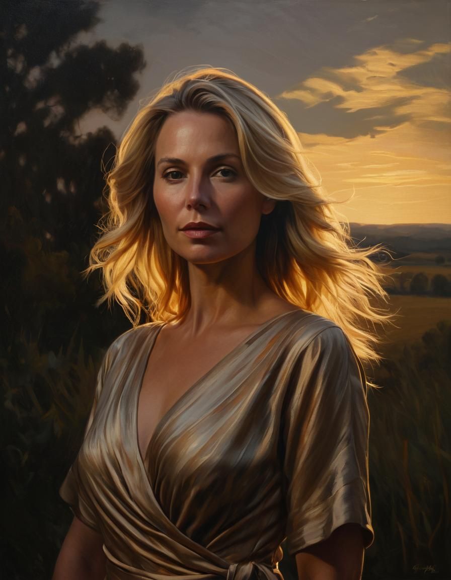 Chiaroscuro Portrait of Woman in Renaissance Style