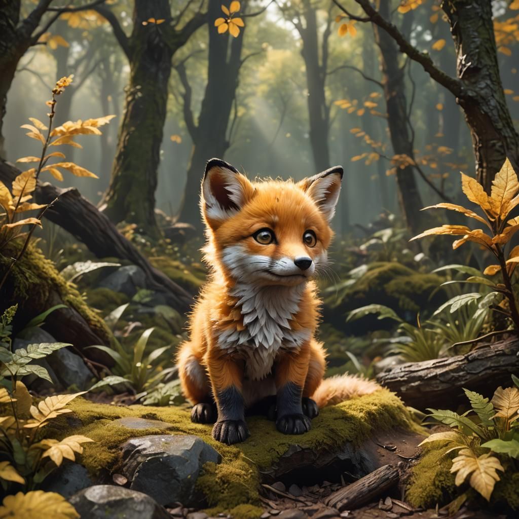 Little Fox in the Woods