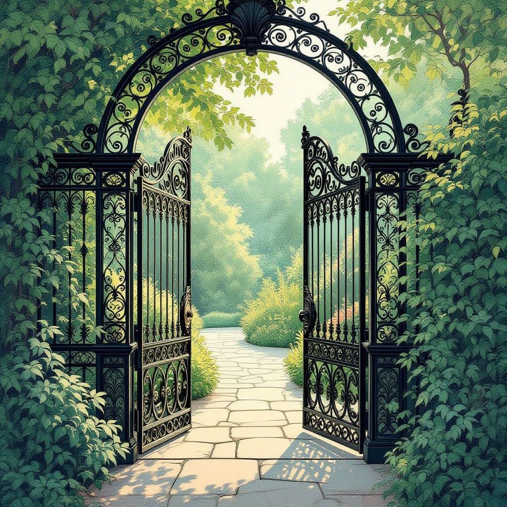 Art Nouveau Wrought Iron Gates Protecting Secret London Gard...