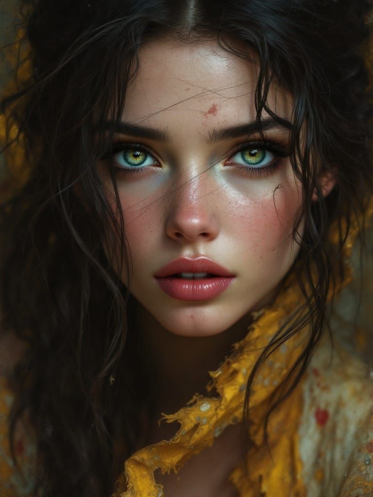 Hyperrealistic Princess Belle Portrait in Dramatic Lighting