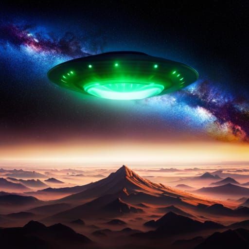 Cinematic UFO Tractor Beam in Green Valley