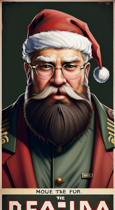 Edward Hopper-Inspired Hipster Santa Claus Portrait